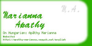 marianna apathy business card